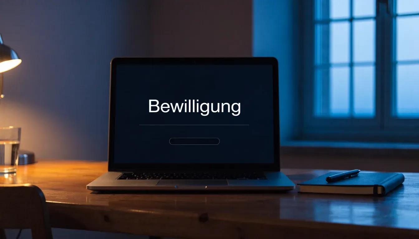 Ein Bürogebäude aus Glas in der Dämmerung mit beleuchteten Fenstern, gesehen von einer Strassenecke.